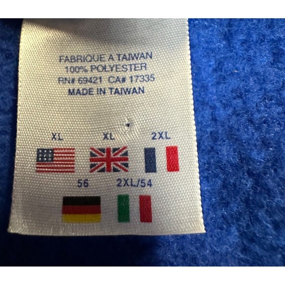 Reebok Jacket Adult XL Blue Quarter Zip Pullover Golf Long Sleeve Mock Neck Mens - Picture 5 of 11